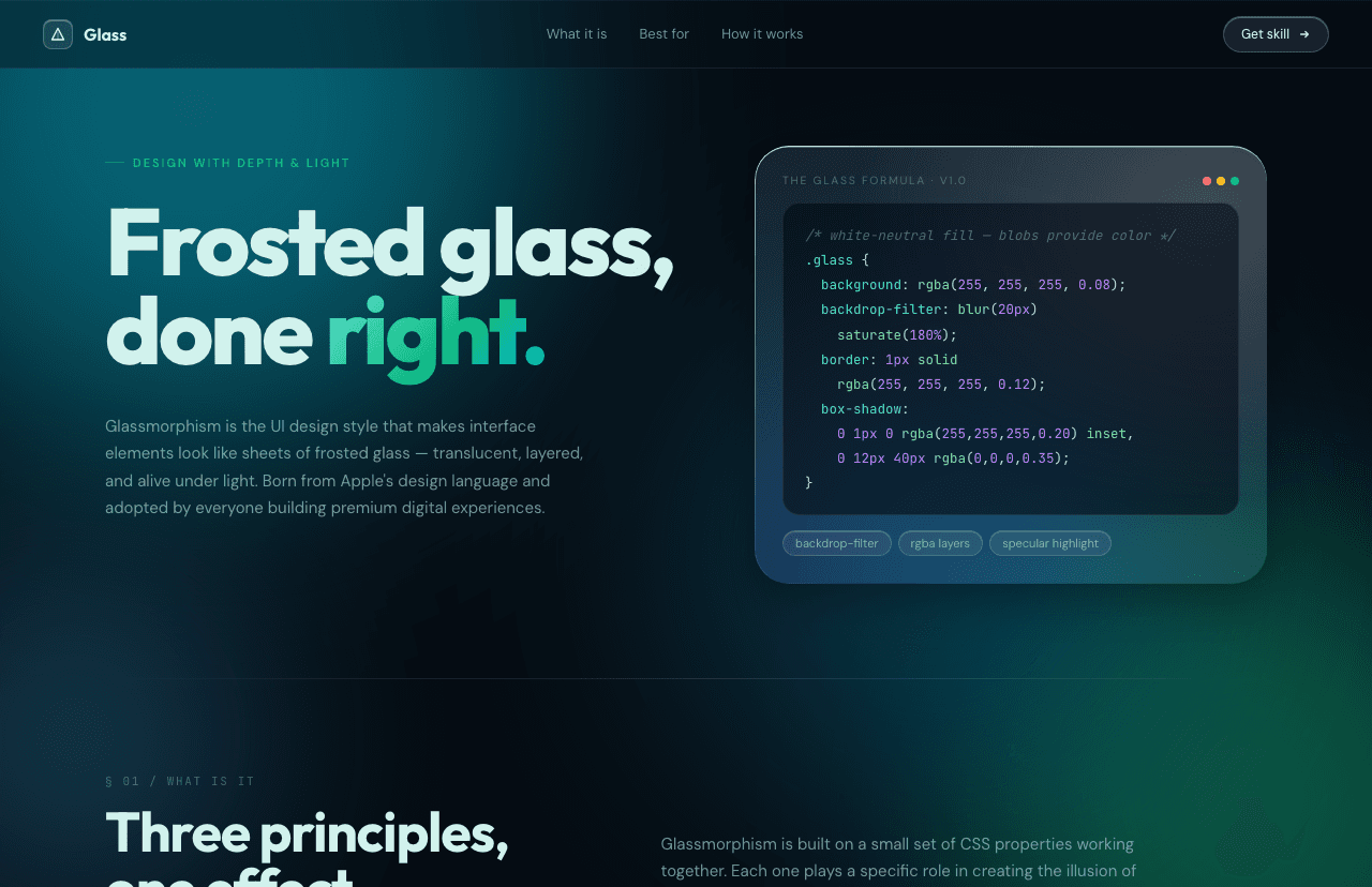 Glassmorphism