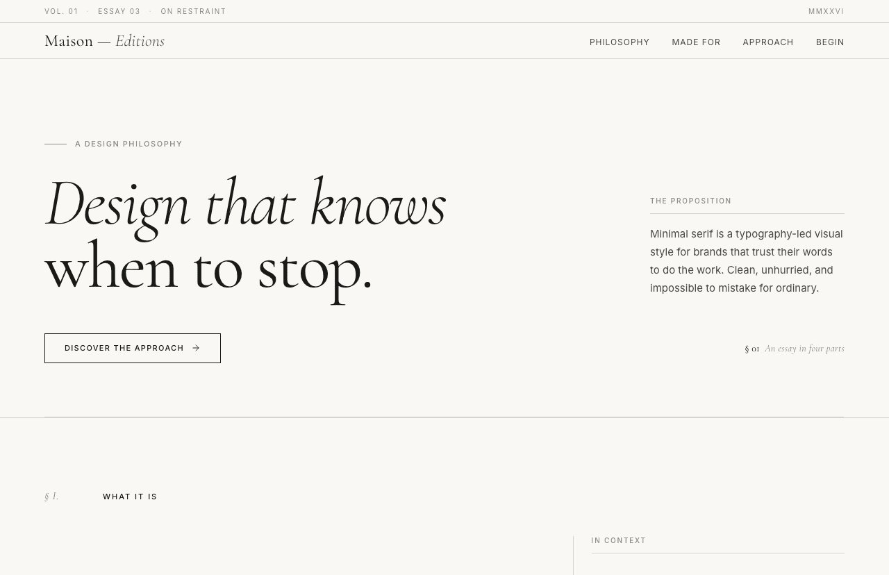 Minimal Serif